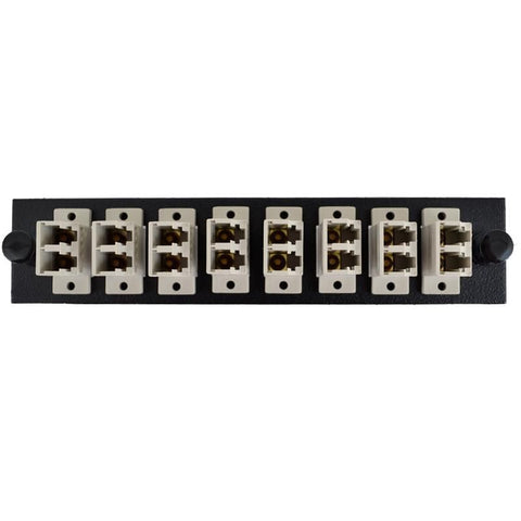 LC Duplex 8 Pack MM Beige Adapter Plate - Black
