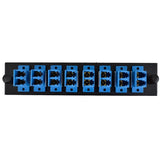 LC Duplex 8 Pack Plate Black Loaded w/SM Adapter