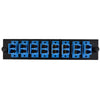 LC Duplex 8 Pack Plate Black Loaded w/SM Adapter