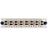 LC Duplex 8 Pack MM Beige Adapter Off White Plate
