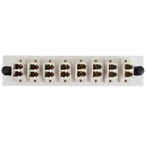LC Duplex 8 Pack MM Beige Adapter Off White Plate
