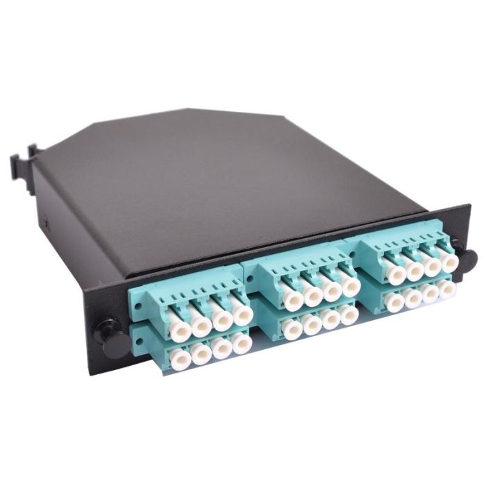 24 Fiber MPO Breakout Cassette, MM 50um OM3, MTP/PC Female LC/UPC, Type A