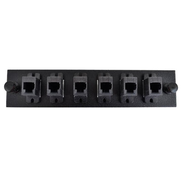 MTRJ 6 Pack MM/SM Black Adapter Plate - Black