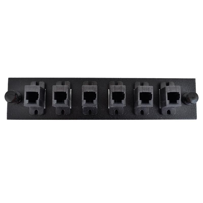 MTRJ 6 Pack MM/SM Black Adapter Plate - Black