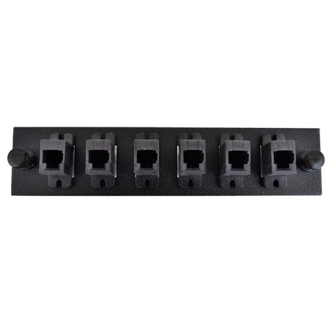 MTRJ 6 Pack MM/SM Black Adapter Plate - Black