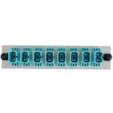 SC 8-Pack Plate MM 50um OM3 Aqua -Off White Plate