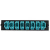 SC 8-Pack Plate MM 50um OM3 Aqua w/Black Plate