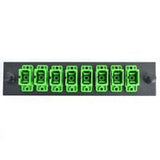 SC 8 Pack Plate Black Loaded with APC Adapters