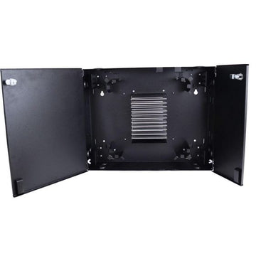 Wall Mount Splice Enclosure 288 Single Fusion Splices Black
