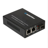 FC-1002-PSE Gigabit Ethernet 2x 10/100/1000BaseTx to SFP slot fiber media converter with PoE+ 60W PSE