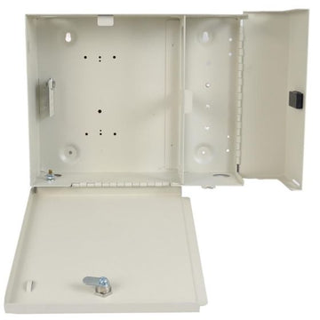 Wall Mount Patch Panel Holds (4) Adapter Plates Unloaded Off White