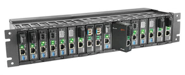 FMC-CH17-DD - 17 slot fiber chassis with dual redundant DC48 power and fans