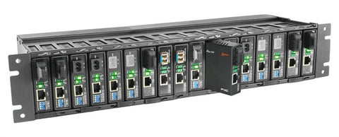 FMC-CH17-DD - 17 slot fiber chassis with dual redundant DC48 power and fans