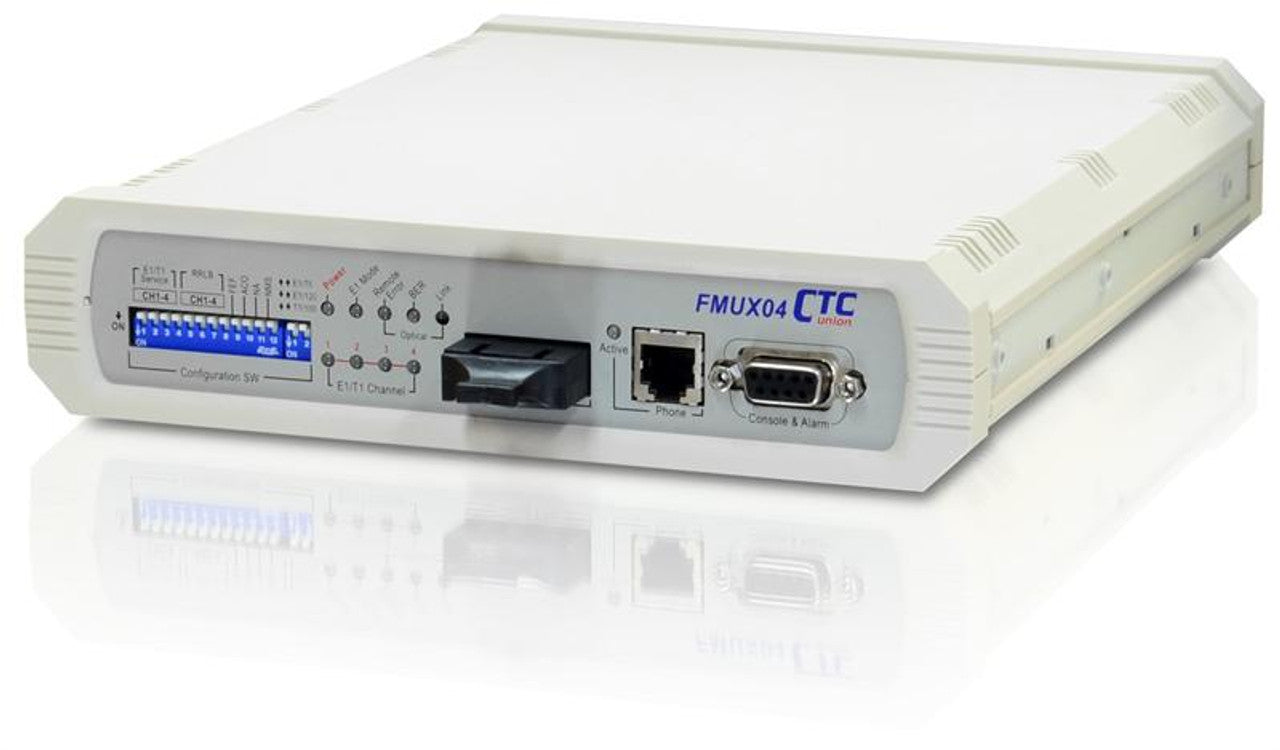 Low cost 4 E1/ T1 Fiber Optic Multiplexer - AC powered