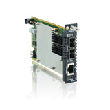 FRM220-10GCM - 10G/5G/2.5G/1G/100M RJ45 to 2x 10G/5G/.5G/1G SFP+ slots fiber media converter switch card, managed