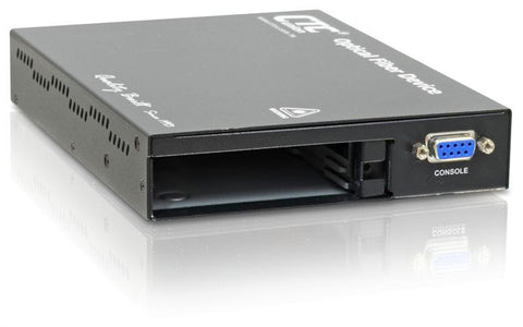 FRM220-CH01M-DC - single slot fiber chassis with embedded DC power neg. 18-72V and DB9 RS-232 console port