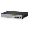 FS-S3150-8T2FP, 8-Port Gigabit Ethernet L2+ PoE+ Switch, 8 x PoE+ Ports@130W, with 2 x 1Gb SFP, Fanless
