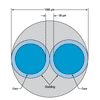 T-BFYZ4S05 - Bifurcated Fiber Bundle, Ø450 µm, ZBLAN, SMA905, 0.5 m