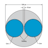 T-BFY600HS02 - Bifurcated Fiber Bundle, Ø600 µm, High OH, SMA905, 2 m