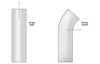 T-MFV1L1 - Ø100 µm, 0.26 NA InF3 Multimode Patch Cable, SMA905, 1 m Long, Vacuum Compatible