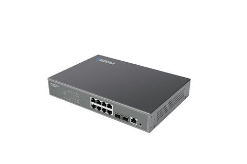 GES-802M - Gigabit managed Ethernet 8+2 SFP combo ports, L2 web/SNMP managed switch