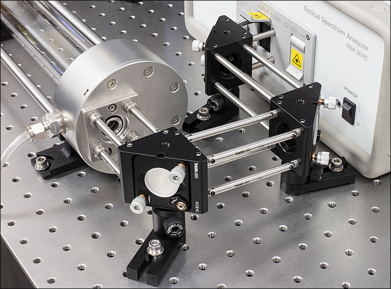 T-HC10L/M-M02 - Herriott Cell for Absorption Spectroscopy, OPL = 10.4 m, 6 mm OD Tube Fittings