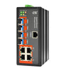 IGS-404SM-E - 4 copper + 4 SFP port SNMP/web-managed Gigabit Ethernet Industrial switch, DIN rail mount, extended temp -40 to +75C