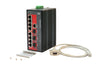IGS+803SM - 8 copper + 3 SFP port SNMP/web-managed Gigabit Ethernet Industrial switch, DIN rail mount, electrically isolated console port