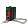 IGS-404SM-E - 4 copper + 4 SFP port SNMP/web-managed Gigabit Ethernet Industrial switch, DIN rail mount, extended temp -40 to +75C