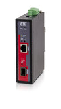 IMC-1000S-PBE - Gigabit Ethernet to SFP slot industrial fiber media converter with PoE++ 90W output (IEEE 802.3bt support), -20-75 Celsius