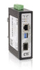 IMC-1001CS-E Compact Gigabit Ethernet to SFP slot industrial fiber media converter, extreme temp.