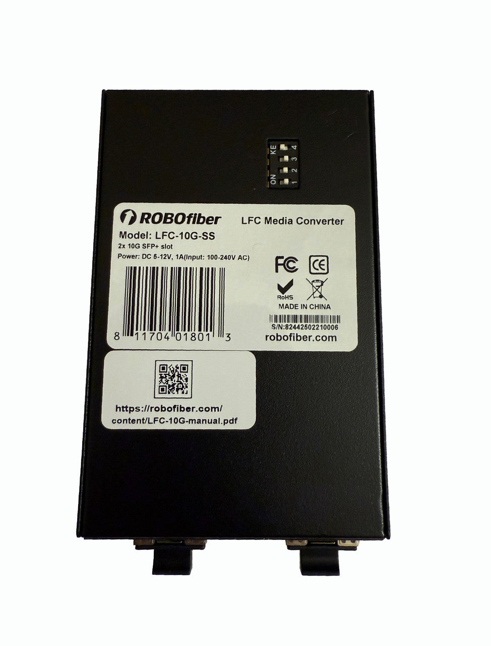 LFC-10G-SS multi-rate 1G/2.5G/5G/10G SFP+ to SFP+ slot 3R OEO fiber media converter