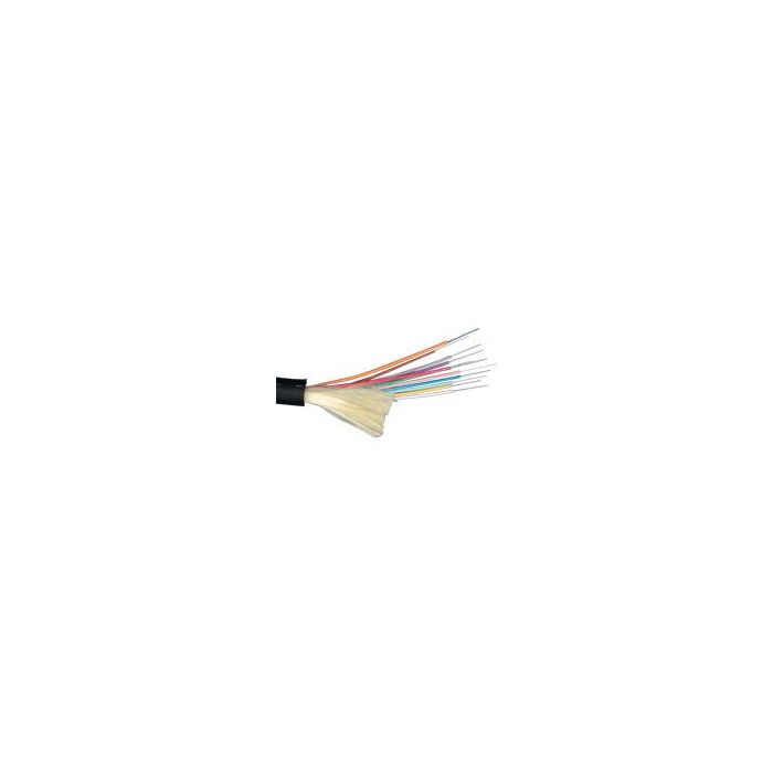 TLC Indoor/Outdoor Fiber Optic Cable, 6 Fiber, Multimode, 62.5/125um, Riser, Black, Corning InfiniCor 300 Fiber (per meter)