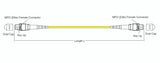 MPO female to MPO female fiber optic patch cord cable, 12 strands, Elite Low IL, SMF, 10m length, B polarity