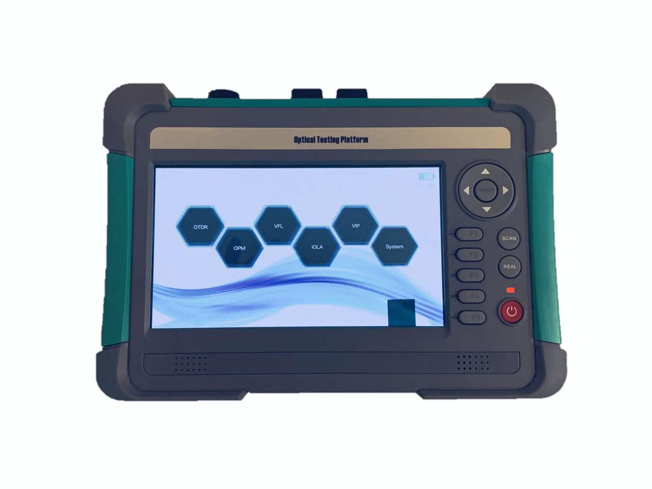 OTDR-7001-P - Optical Time Domain Reflectometer - includes Power Meter and VFL 1mW in one device, Ethernet, Bluetooth and USB connectivity, 7" LCD touchscreen, PON support and active fiber measuring support