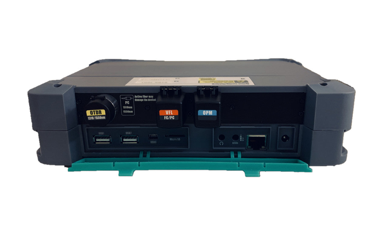OTDR-7001-P - Optical Time Domain Reflectometer - includes Power Meter and VFL 1mW in one device, Ethernet, Bluetooth and USB connectivity, 7" LCD touchscreen, PON support and active fiber measuring support