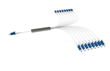 RB-PLC-116-MIN-LCU mini format PLC splitter 1x16, LC/UPC connectors, PON or CATV, 1m cords