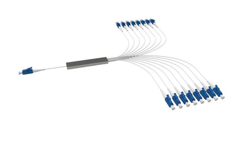 RB-PLC-116-MIN-LCU mini format PLC splitter 1x16, LC/UPC connectors, PON or CATV, 1m cords