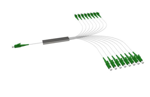 RB-PLC-116-MIN-LCA mini format PLC splitter 1x16, LC/APC connectors, PON or CATV, 1m cords