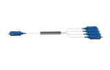 RB-PLC-104-MIN-SCU mini format PLC splitter 1x4, SC/UPC connectors, ideal for PON or CATV applications
