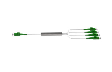 RB-PLC-104-MIN-LCA mini format PLC splitter 1x4, LC/APC connectors, ideal for PON or CATV applications