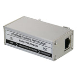 POE-10G-DIN - Full 8 pin Cat6A RJ45 10G Ethernet surge protector with PoE support and DIN rail mount system