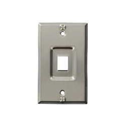 QuickPort Stainless Steel Wallplate w/Rivets for Phone/VOIP, Mfr Leviton