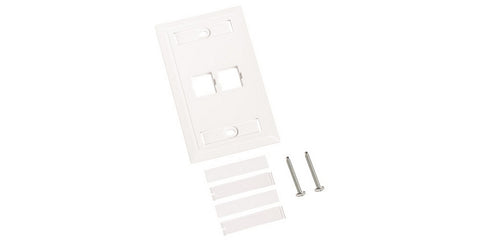 COMMSCOPE ENTERPRISE SOLUTIONS 108168469 M12L-262 L Type Flush Mounted Faceplate, Two Port White
