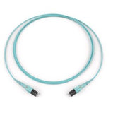 CORNING 797902TD120001M Reverse Polarity Uniboot Duplex Jumper, Standard LC Uniboot MM / Standard LC Uniboot MM, OM3 50um, 2F, DFX 250 Riser, Standard Aqua Jacket 1 Meters