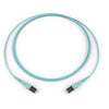 CORNING 797902TD120001M Reverse Polarity Uniboot Duplex Jumper, Standard LC Uniboot MM / Standard LC Uniboot MM, OM3 50um, 2F, DFX 250 Riser, Standard Aqua Jacket 1 Meters