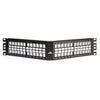 Leviton QuickPort Angled Patch Panel, 48-Port, Rack-mount, 2RU, 3.50"H x 19"W x 3.98"D