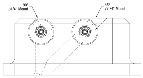 T-RPH-SMA - Holder Block for Fiber Optic Probes with SMA Connectors