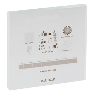 T-R1L1S1P - Positive Combined Resolution and Distortion Test Target, 18 mm Square