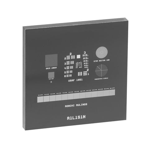 T-R1L1S1N - Negative Combined Resolution and Distortion Test Target, 18 mm Square